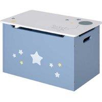 Kids Wooden Toy Storage Chest - Star Style, Large Capacity, Safety Lid