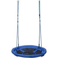 Kids Outdoor Garden Swing - Round Tree Saucer, Ages 3+, 100cm, Blue
