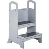 Kids Table & Chair Set - Grey - Ages 3-8 - Safe, Durable, Creative Play Furniture