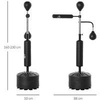 Adjustable Indoor Boxing Bag Set with Reflex Bar & Suction Base - PU Leather, Multi-Function, Compact