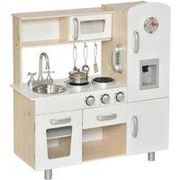 Kids Interactive Pretend Play Kitchen Set - White, Ages 3+, Educational Imaginative Toy