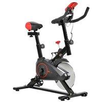 Upright Exercise Bike - Steel Frame, Adjustable Resistance, LCD Display, 100kg Max Load