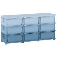 Kids Plastic Storage Unit with Drawers - 9-Drawer Modular Organiser, Durable & Safe
