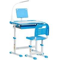 Adjustable Kids Study Desk & Chair Set - Blue (Ages 6-12, Ergonomic, Educational, Creative Play)