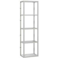 LED Dimmable Floor Lamp with 4 Glass Shelves - Modern Shelf Light, Adjustable Brightness