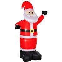 Inflatable LED Santa Christmas Yard Decoration - 2.4m Multicolour Outdoor Display