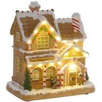 LED Gingerbread House Christmas Decoration with Lights & Music - Battery-Operated Festive Ornament