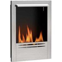 0.9L Stainless Steel Bioethanol Fireplace Insert - Real Flame, Clean-Burning, Indoor Supplemental Heater