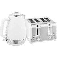 Stainless Steel Rapid Boil Kettle & 4-Slice Toaster Set - 3000W, 1.7L, Sleek Modern Design