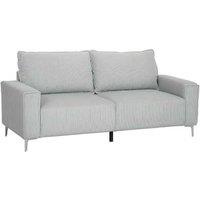 Modern Corduroy 3-Seater Sofa - Steel Legs, High-Density Foam