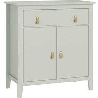 Light Green Wooden Sideboard Storage Cabinet - Modern, Adjustable Shelves, Silent Drawer