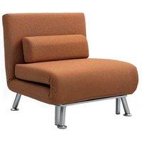 Single Linen-Feel Convertible Sleeper Chair Bed - Space-Saving Guest Seating