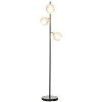 Modern 3-Light Tree Floor Lamp - Adjustable Glass Shades, Tall Standing Lamp