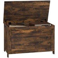 Rustic Brown Wooden Storage Trunk - Large 76cm Chest, Heavy-Duty, Multi-Room Organiser