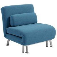 Single Velvet-Feel 3-in-1 Sleeper Chair Bed - Space-Saving Recliner for Modern Living