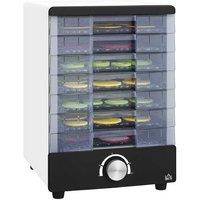 7-Tray Food Dehydrator - Adjustable Temperature, Large Capacity, Sleek White Kitchen Appliance