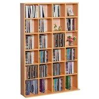 Beech Wood Modular Shelves Rack Unit - 24 Cube Media Storage