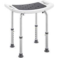 Adjustable Shower Stool - Non-Slip, Lightweight Aluminium, Grey Bath Chair