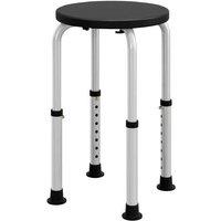 Adjustable Aluminium Shower Chair - Water-Resistant, Anti-Slip, 136kg Capacity - Black