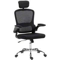 Ergonomic Mesh Back Office Chair with Adjustable Lumbar Support & Flip-Up Armrests