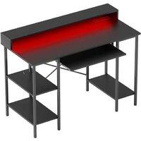 Reversible LED Computer Desk with Storage - 120cm Contemporary Workstation Table