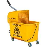20L Mop Bucket Set with Wringer & Wheels - Heavy-Duty Cleaning, Removable Panel, Easy Mobility