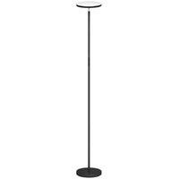 RGB LED Dimmable Uplighter Floor Lamp - Remote & Touch Control, Modern Black, 2700 Lumens