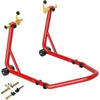 Heavy-Duty Motorcycle Rear Paddock Stand - 544kg Capacity, Adjustable Fork Heads, Steel Construction - Red