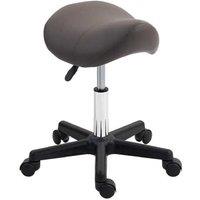 PU Saddle Salon Stool - Adjustable Height, Rolling Steel Frame, Ergonomic Black Beauty Chair