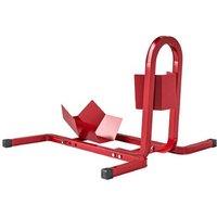 Heavy-Duty Motorcycle Tyre Chock - Adjustable Metal Frame for 17"-21" Wheels, Black Finish