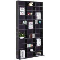 Black Particle Board Multi-Compartment Storage Shelving Unit - Adjustable, High-Capacity, Modern