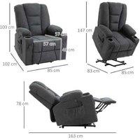 Oversized Electric Riser Recliner Chair for Elderly - Fabric, Ergonomic, Power Lift