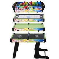 MDF 4-in-1 Multi-Game Table - Sturdy MDF, Space-Saving, Family Entertainment Centre