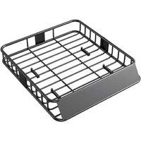 Steel Roof Rack Tray - Heavy-Duty Modular Cargo Carrier, 90.7kg Capacity, Universal Fit, Black