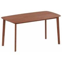 Solid Pine Wood 6-Seater Rectangular Dining Table - Rustic Light Brown, Space-Saving