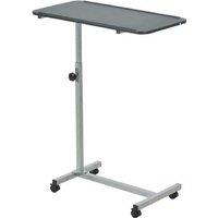 MDF Height Adjustable C-Shape Sofa & Bed Side Table - Black/White, Space-Saving, Easy-Clean Living Room Furniture