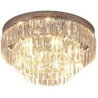 Round Crystal Ceiling Chandelier - 7 Light Modern Pendant