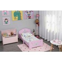 Ottoman Divan Bed with Storage Base - Pink MDF Castle Design, Single