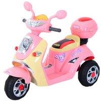 Pink Electric Ride-On Motorbike Toy, Music & Lights, Tricycle - Ages 3-5, Battery-Operated, Outdoor Fun