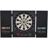 LED Electronic Dartboard Game Set with 12 Darts - MDF Cabinet, 27 Games, Up to 8 Players