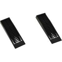 Heavy-Duty Plastic Anti-Slip Vehicle Ramps - Set of 2, 3000kg Capacity, Non-Slip Grid Surface