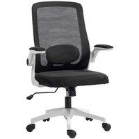 Ergonomic Mesh Back Adjustable Office Chair - Lumbar Support, Swivel, Space-Saving Arms