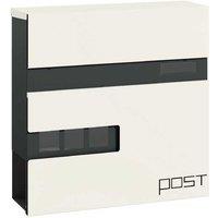 Weatherproof Metal Wall-Mounted Post Box - Lockable Outdoor Mail Storage, White