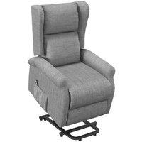 Grey Fabric Power Lift Recliner Chair for Elderly - Ergonomic, Remote-Controlled, High Capacity