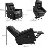 Power Lift Recliner Chair - Faux Leather, Ergonomic, High Weight Capacity