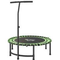 Mini Round Steel Frame Fitness Trampoline with Adjustable Handle - Indoor & Outdoor Family Rebounder, 100kg Capacity