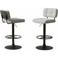 Minimalist Adjustable Swivel Counter Bar Stools, Set of 2 with Cushions