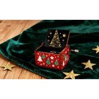 Hand Crank Christmas Wooden Music Box Toy - Festive, Creative Play for Ages 3+