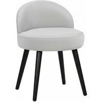 Modern Velvet Dressing Table Stool with Solid Wood Legs