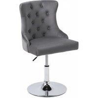 Modern Velvet Upholstered Adjustable Bar Stool with Sleek Chrome Base